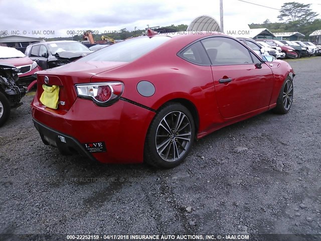 JF1ZNAA10D2703331 - 2013 TOYOTA SCION FR-S RED photo 4