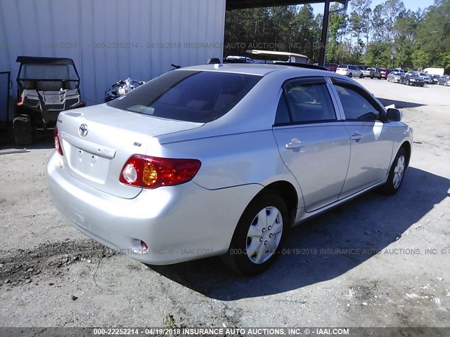 2T1BU40E19C038016 - 2009 TOYOTA COROLLA S/LE/XLE SILVER photo 4