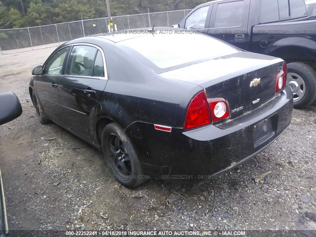 1G1ZB5E11BF193185 - 2011 CHEVROLET MALIBU LS შავი ფოტო 3