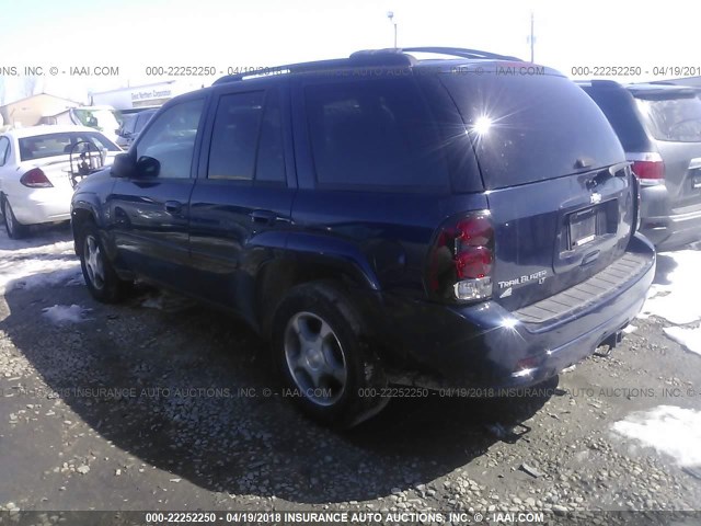 1GNDT13S982113237 - 2008 CHEVROLET TRAILBLAZER LS/LT BLUE photo 3