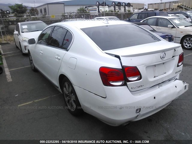 JTHBE96S180042906 - 2008 LEXUS GS 350 WHITE photo 3