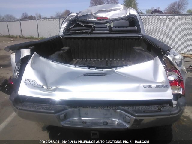 5TELU42N25Z130144 - 2005 TOYOTA TACOMA DOUBLE CAB 银色 照片 6