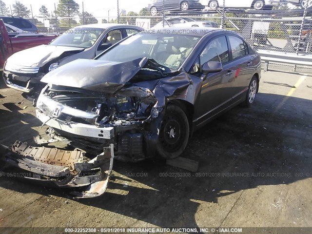 2HGFA16599H540232 - 2009 HONDA CIVIC LX BROWN photo 2