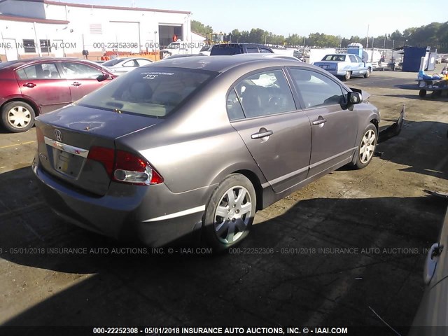 2HGFA16599H540232 - 2009 HONDA CIVIC LX BROWN photo 4