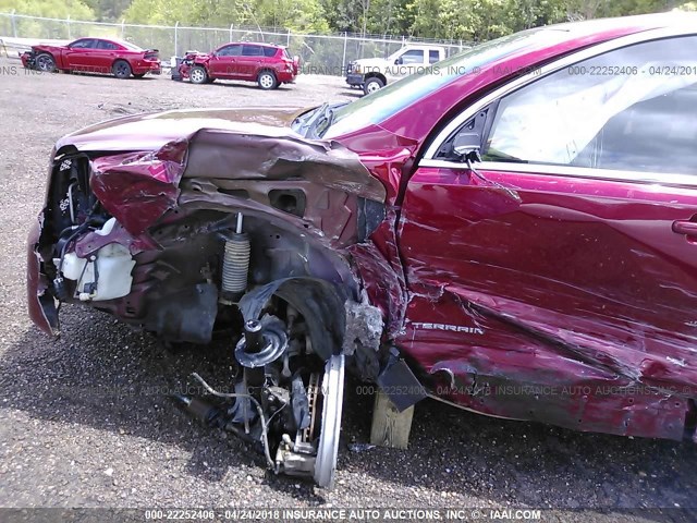 2CTALDEW7A6313267 - 2010 GMC TERRAIN SLE RED photo 6