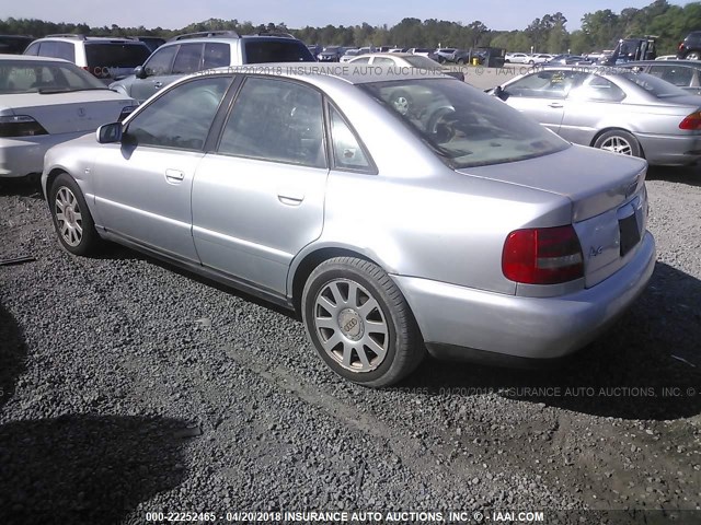 WAUDC28D4YA041214 - 2000 AUDI A4 1.8T QUATTRO SILVER photo 3