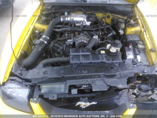 1FAFP45X1XF230095 - 1999 FORD MUSTANG GT YELLOW photo 10