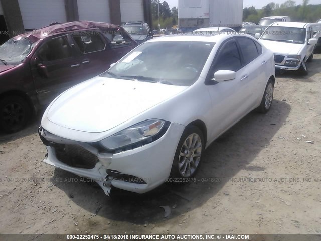 1C3CDFCH9DD319079 - 2013 DODGE DART LIMITED/R/T WHITE photo 2