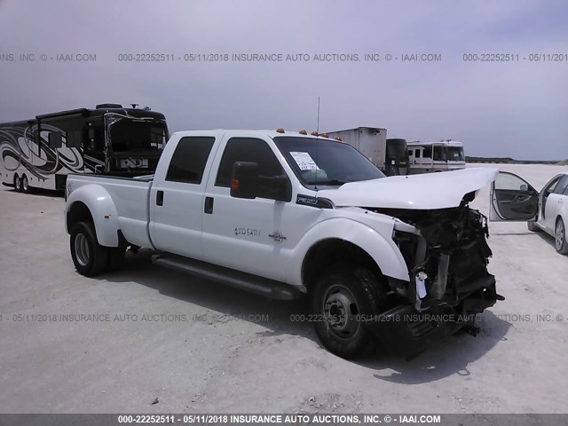 1FT8W3DT5BEB92304 - 2011 FORD F350 4X4 CREWCAB SUPER DUTY WHITE photo 1