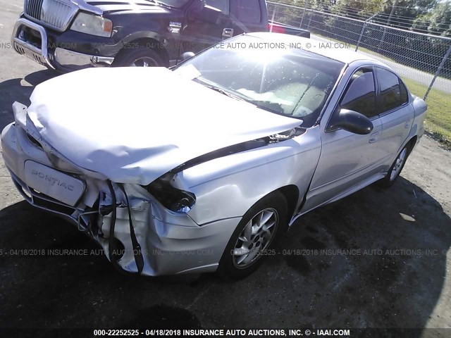 1G2NE52F04C249302 - 2004 PONTIAC GRAND AM SE SILVER photo 2