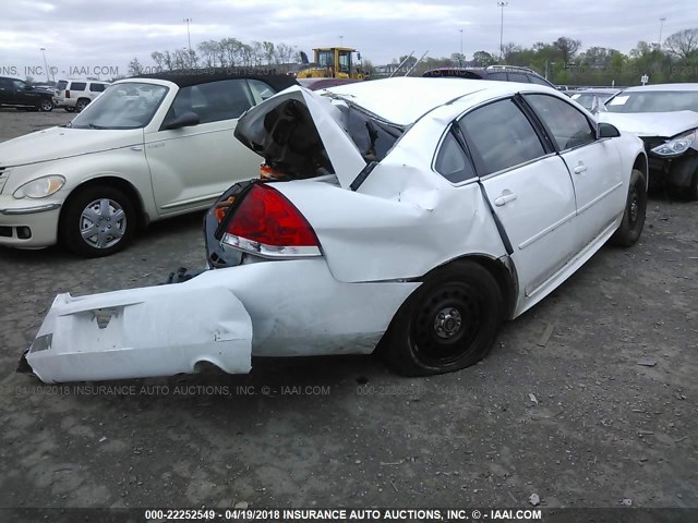 2G1WD5EM4A1249181 - 2010 CHEVROLET IMPALA POLICE WHITE photo 4