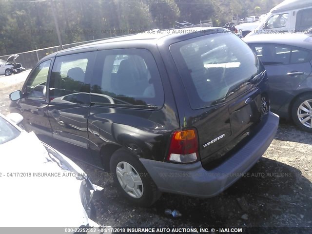 2FMZA50421BC16190 - 2001 FORD WINDSTAR LX BLACK photo 3