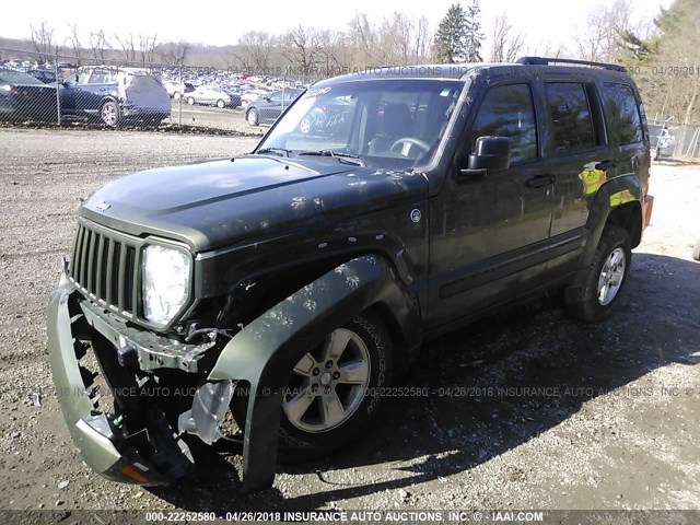 1J8GN28K59W519310 - 2009 JEEP LIBERTY SPORT GREEN photo 2