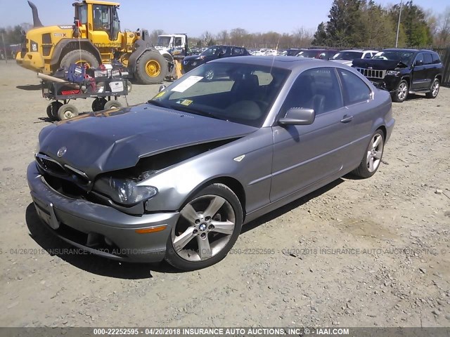 WBABD33464JY96220 - 2004 BMW 325 CI GRAY photo 2