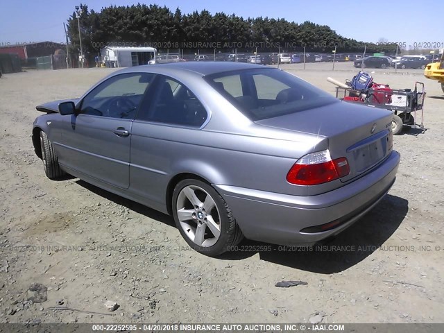 WBABD33464JY96220 - 2004 BMW 325 CI GRAY photo 3