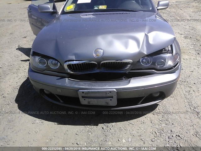 WBABD33464JY96220 - 2004 BMW 325 CI GRAY photo 6