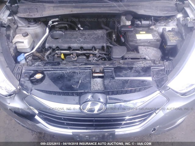 KM8JUCAC1BU259588 - 2011 HYUNDAI TUCSON GLS/LIMITED SILVER photo 10