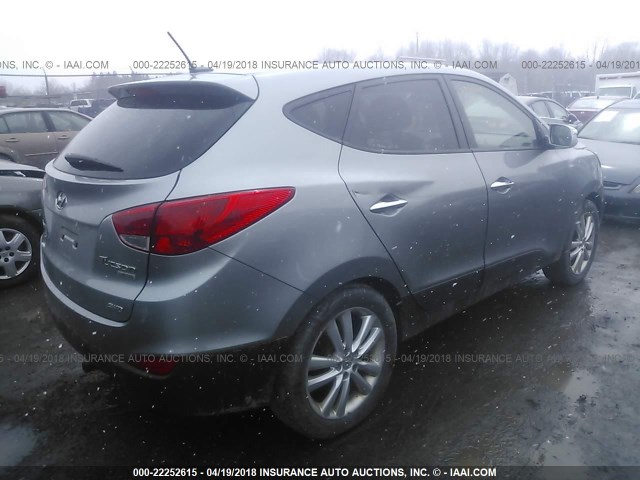 KM8JUCAC1BU259588 - 2011 HYUNDAI TUCSON GLS/LIMITED ვერცხლისფერი ფოტო 4