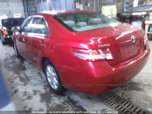 4T4BF3EK1AR078348 - 2010 TOYOTA CAMRY SE/LE/XLE 红色 照片 3