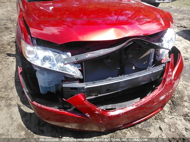 4T1BE46K57U016705 - 2007 TOYOTA CAMRY NEW GENERAT CE/LE/XLE/SE RED photo 6