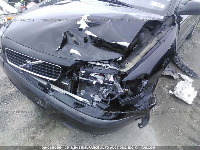 YV1RS61R422127501 - 2002 VOLVO S60 BLACK photo 6