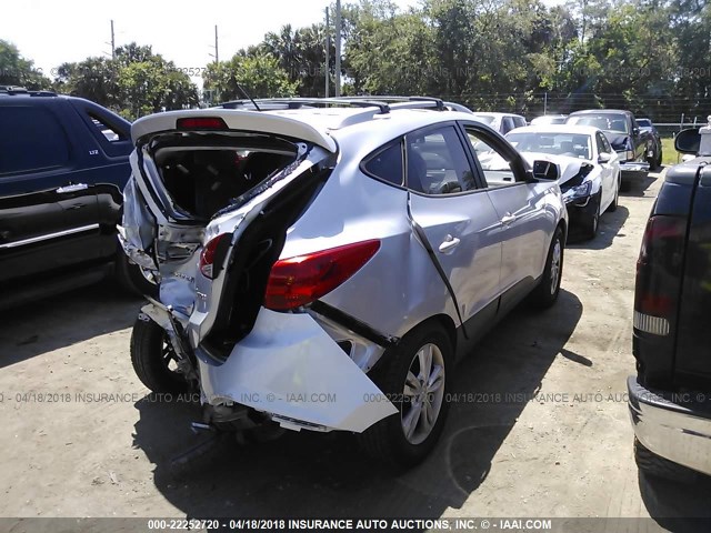 KM8JU3ACXBU294534 - 2011 HYUNDAI TUCSON GLS/LIMITED ვერცხლისფერი ფოტო 4