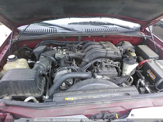 1FMZU73K14UB81637 - 2004 FORD EXPLORER XLT/XLT SPORT/NBX RED photo 10