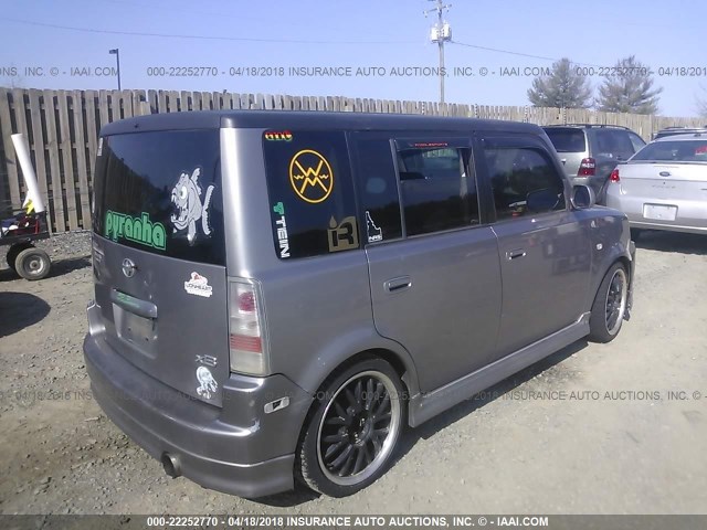 JTLKT334740150584 - 2004 TOYOTA SCION XB ნაცრისფერი ფოტო 4