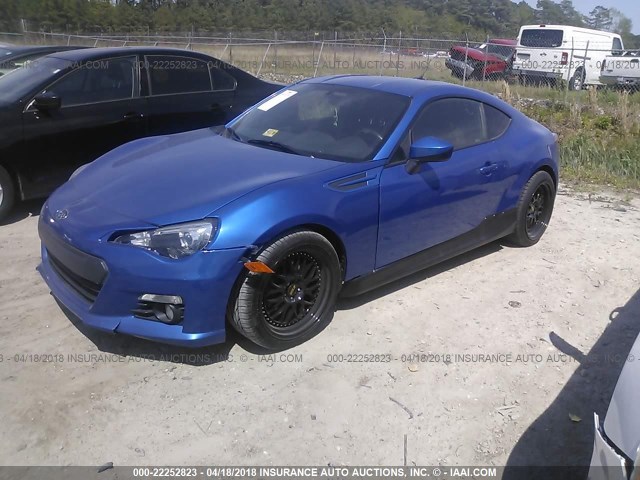 JF1ZCAB11E9600111 - 2014 SUBARU BRZ 2.0 PREMIUM BLUE photo 2