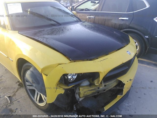 2B3KA53H56H347124 - 2006 DODGE CHARGER R/T YELLOW photo 6