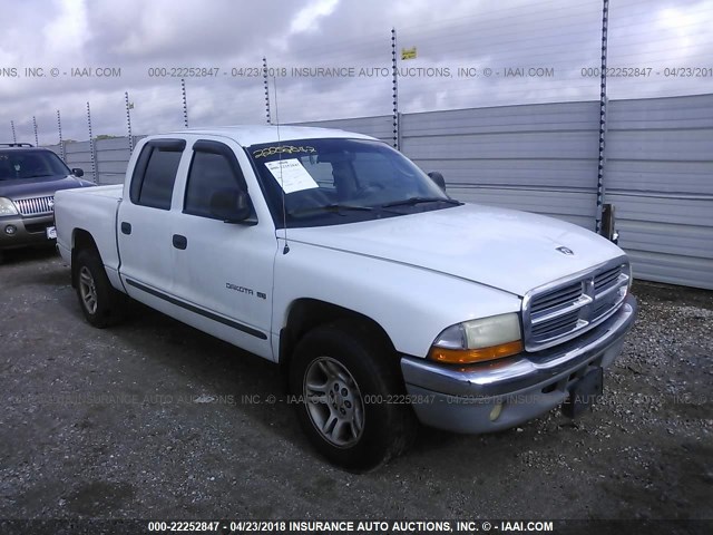 1B7HL2AN71S267092 - 2001 DODGE DAKOTA QUAD WHITE photo 1