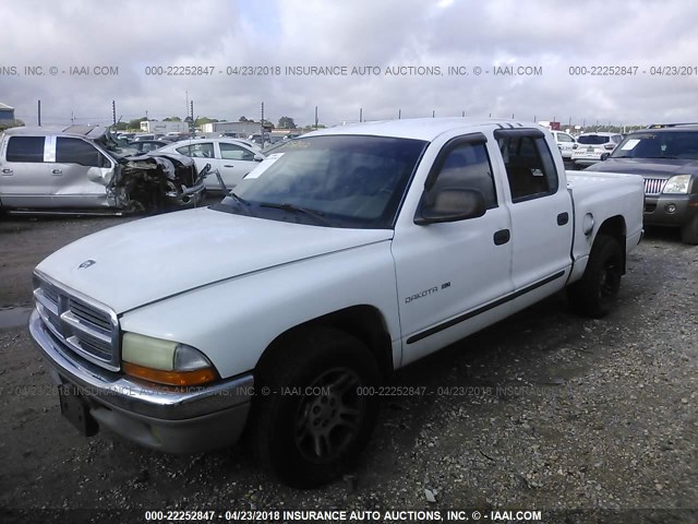 1B7HL2AN71S267092 - 2001 DODGE DAKOTA QUAD WHITE photo 2