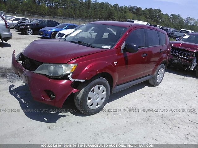 JA4LS21WX9Z003061 - 2009 MITSUBISHI OUTLANDER ES BURGUNDY photo 2