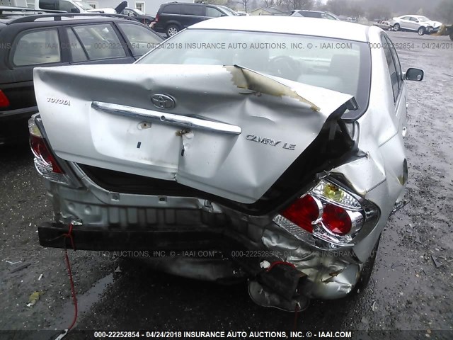 4T1BE32K66U157801 - 2006 TOYOTA CAMRY LE/XLE/SE ვერცხლისფერი ფოტო 6