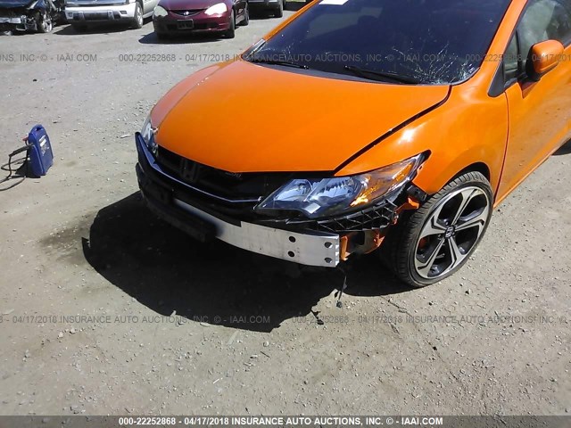 2HGFG4A55FH702795 - 2015 HONDA CIVIC SI ORANGE photo 6