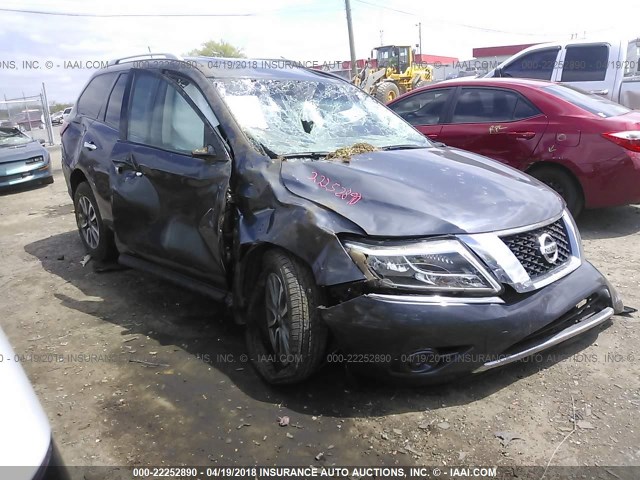 5N1AR2MN6EC676420 - 2014 NISSAN PATHFINDER S/SV/SL/PLATINUM BLUE photo 1