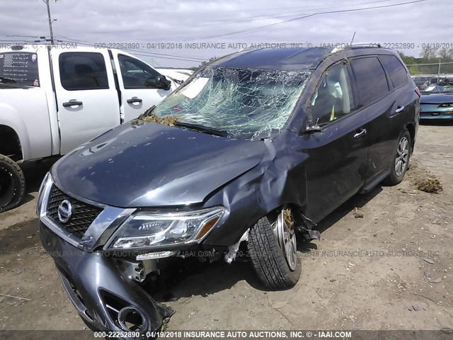 5N1AR2MN6EC676420 - 2014 NISSAN PATHFINDER S/SV/SL/PLATINUM 蓝色 照片 2