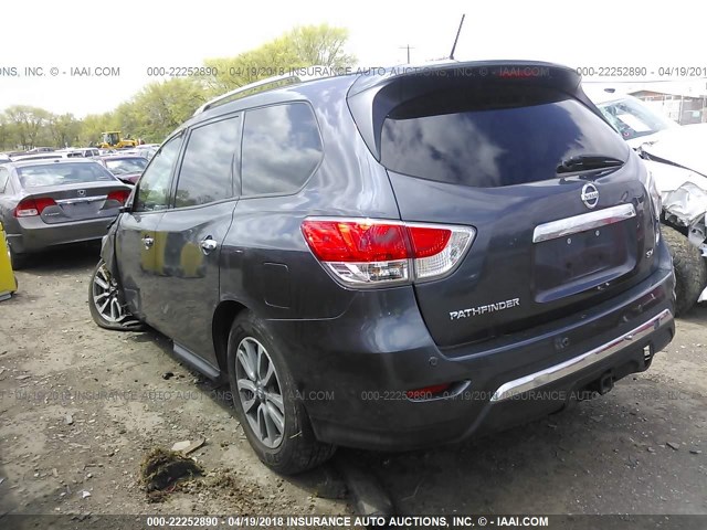 5N1AR2MN6EC676420 - 2014 NISSAN PATHFINDER S/SV/SL/PLATINUM BLUE photo 3