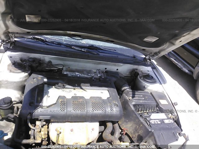 KMHDN45D01U098412 - 2001 HYUNDAI ELANTRA GLS/GT SILVER photo 10