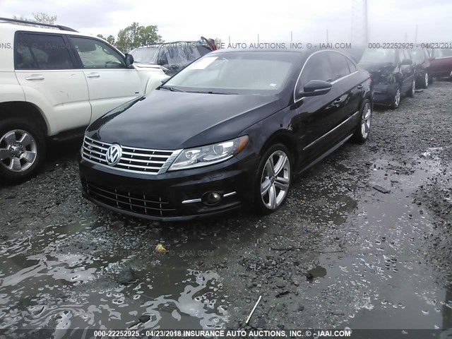 WVWBN7AN6EE537155 - 2014 VOLKSWAGEN CC SPORT BLACK photo 2