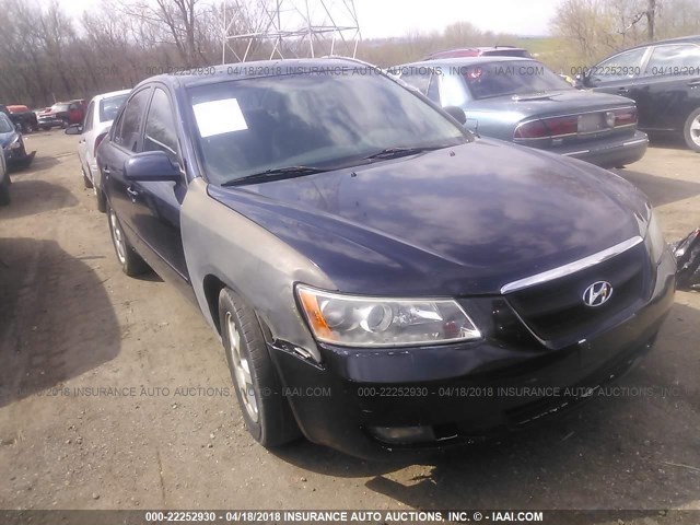 5NPEU46F06H140333 - 2006 HYUNDAI SONATA GLS/LX BLUE photo 1