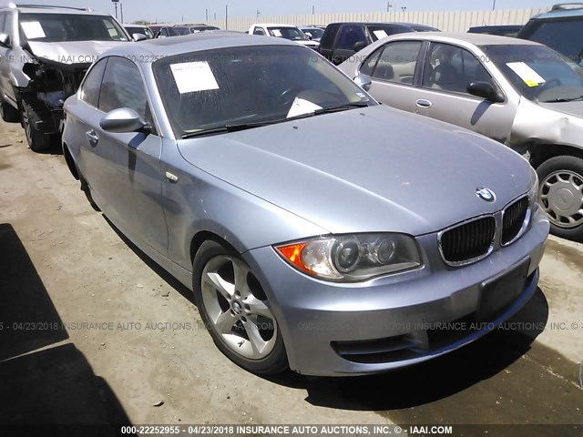 WBAUP73589VK74749 - 2009 BMW 128 I BLUE photo 1