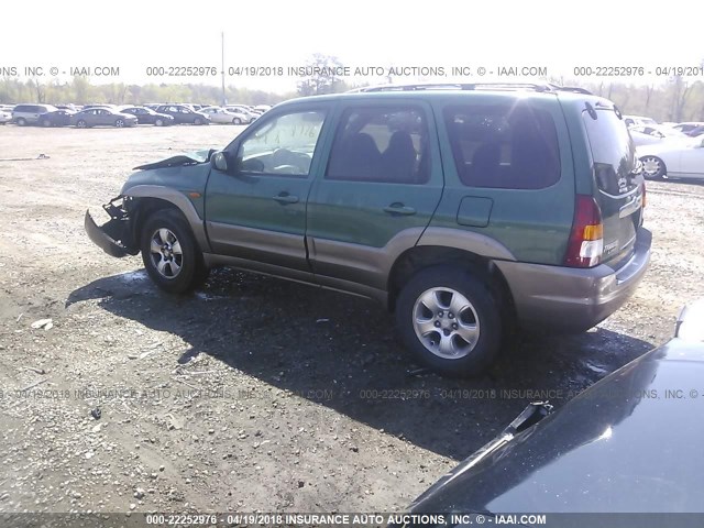 4F2CU08181KM63699 - 2001 MAZDA TRIBUTE LX/ES GREEN photo 3