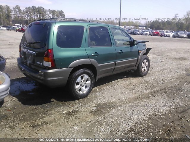 4F2CU08181KM63699 - 2001 MAZDA TRIBUTE LX/ES 绿色 照片 4