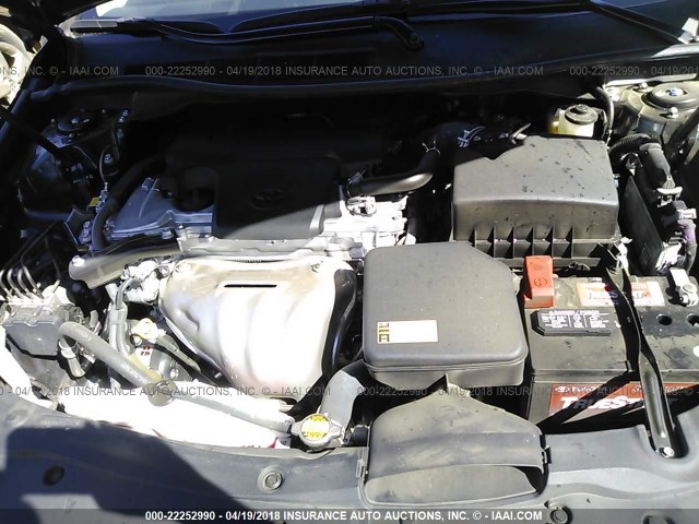 4T1BF1FK2FU080887 - 2015 TOYOTA CAMRY LE/XLE/SE/XSE შავი ფოტო 10