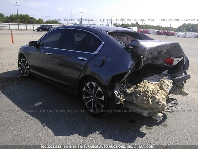 1HGCR2F55FA090798 - 2015 HONDA ACCORD SPORT GRAY photo 3