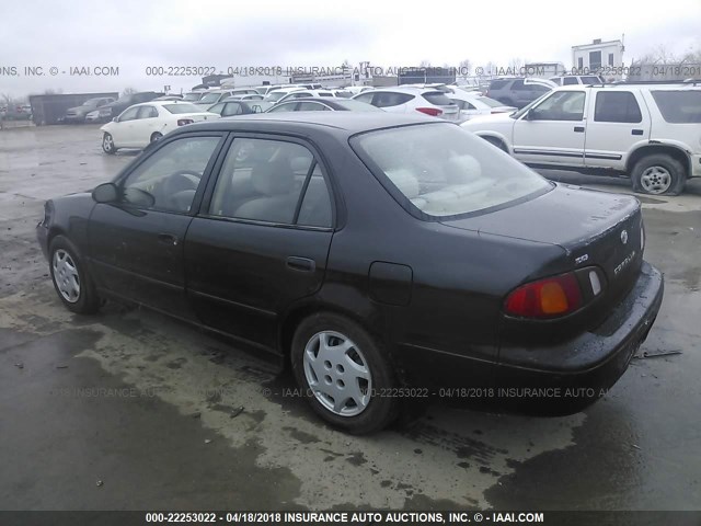 2T1BR12EXXC117548 - 1999 TOYOTA COROLLA VE/CE/LE BLACK photo 3