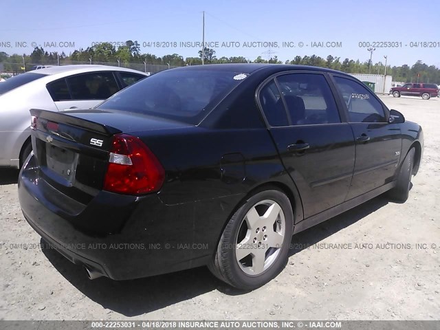 1G1ZW53146F177236 - 2006 CHEVROLET MALIBU SS BLACK photo 4