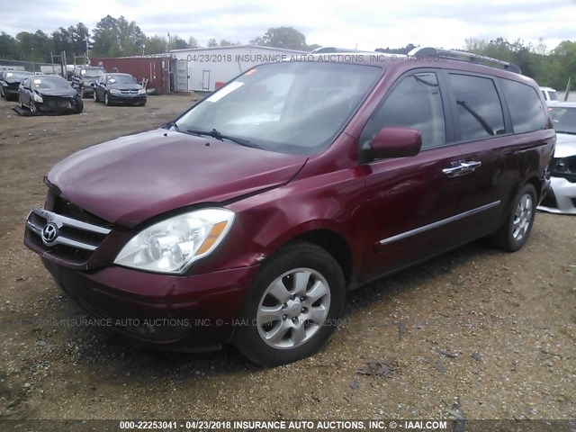 KNDMC233876014973 - 2007 HYUNDAI ENTOURAGE GLS/SE/LIMITED MAROON photo 2