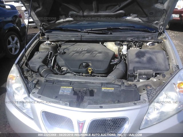 1G2ZG57N184101333 - 2008 PONTIAC G6 SE SILVER photo 10